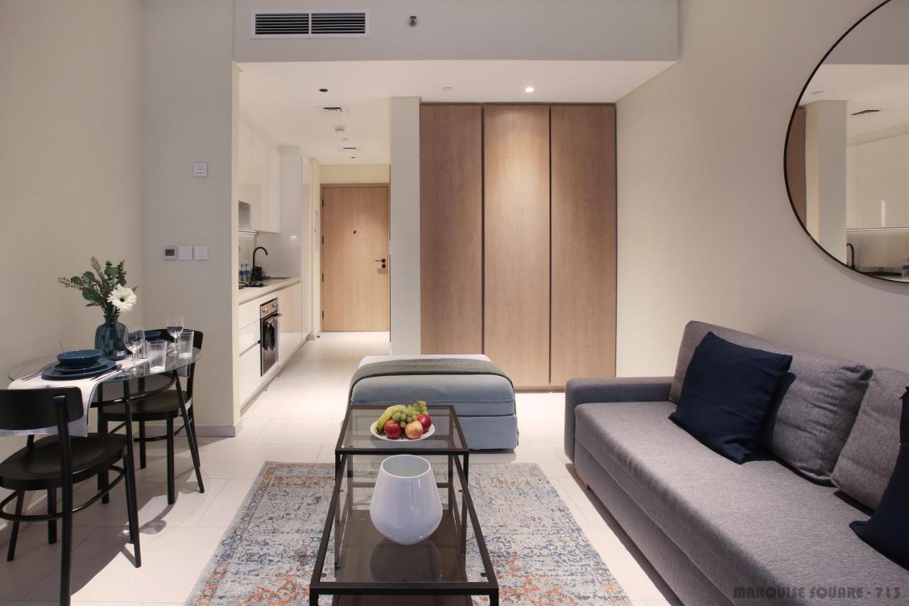Luxury Studios With Burj Khalifa Or Canal View In Downtown - Marquise Square Tower Дубай Екстериор снимка