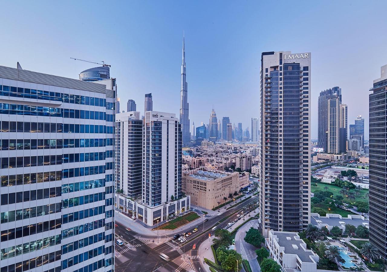 Luxury Studios With Burj Khalifa Or Canal View In Downtown - Marquise Square Tower Дубай Екстериор снимка